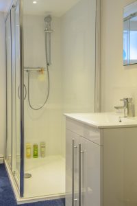 Cellar conversion with shower facilities and a sink. Moorland Road, Didsbury, Greater Manchester