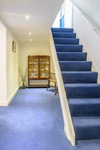 Staircase into the cellar conversion. Moorland Road, Didsbury, Manchester