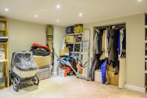 Cellar Conversion with storage areas as well as bedroom and kitchen. Groby Road, Chorlton, Manchester