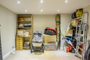 Cellar Conversion with storage areas as well as bedroom and kitchen. Groby Road, Chorlton, Manchester