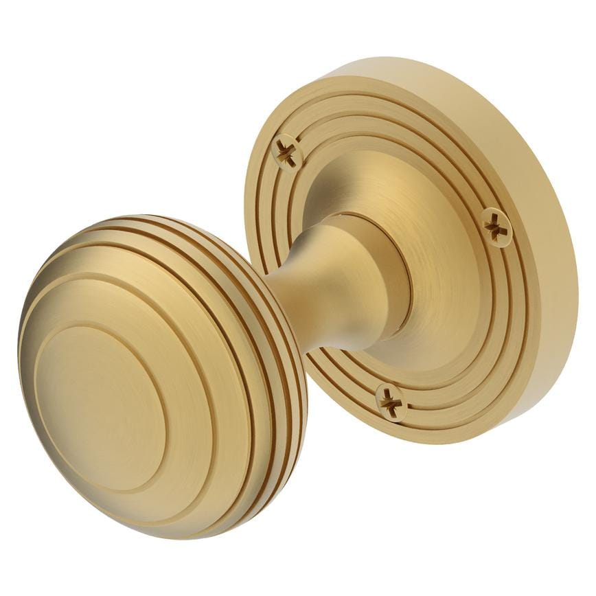 Beehive knob, satin brass