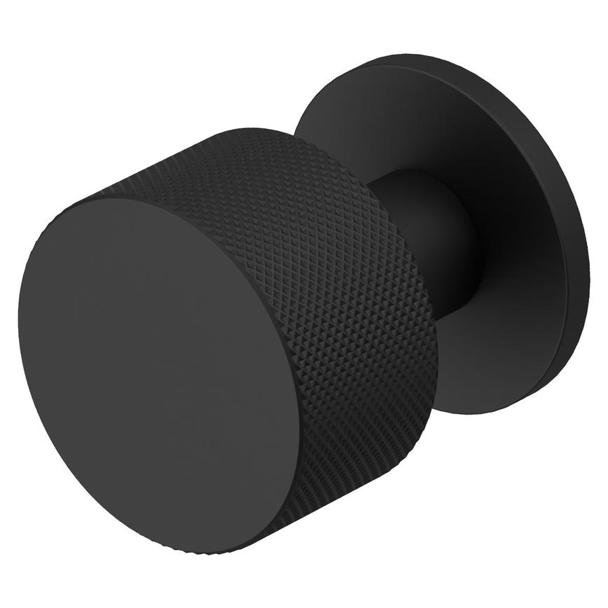 Iseo knurled knob, matt black
