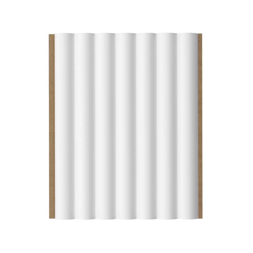 Ribbed panelling, white